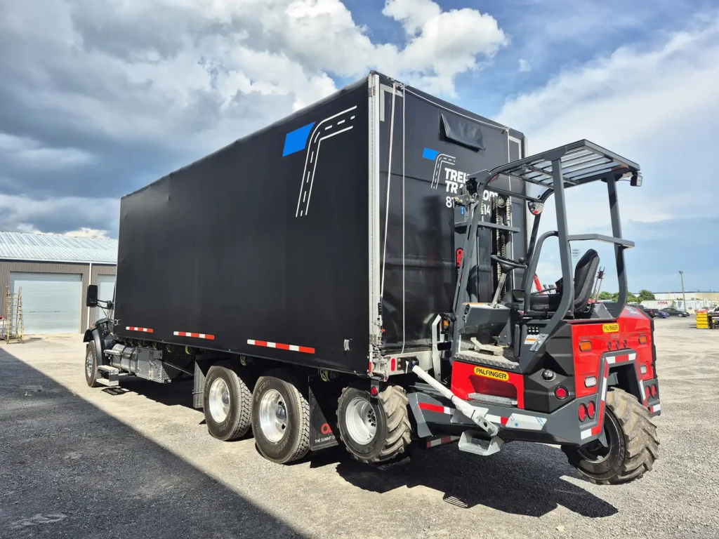 Palfinger | Rear Mount forklift kit with platform and Tarp