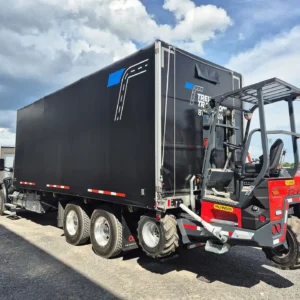 Palfinger Rear Mount Forklift Kit with Platform and Tarp